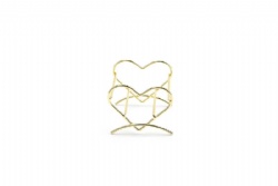 Imitation gold heart-shaped sponge egg support