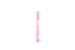 Pink folding No. 1 eyebrow knife